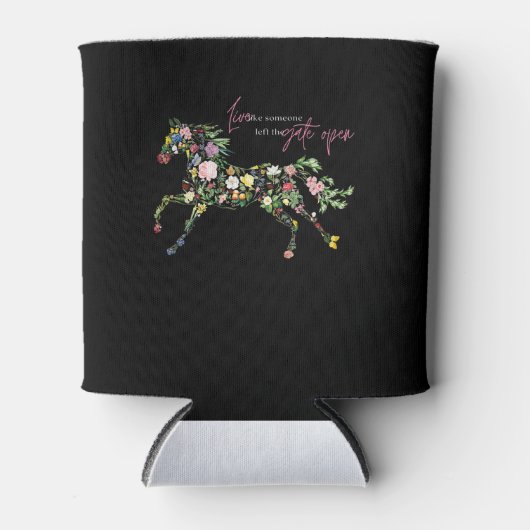 Leef alsof iemand de poort open liet botanische bl blikjeskoeler (Voorkant)