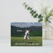 "Leef alsof iemand het Open Briefkaart van de Gate (Staand voorkant)