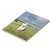 "Leef alsof iemand het Open Notitieblok van de Gat (Linkerzijde)