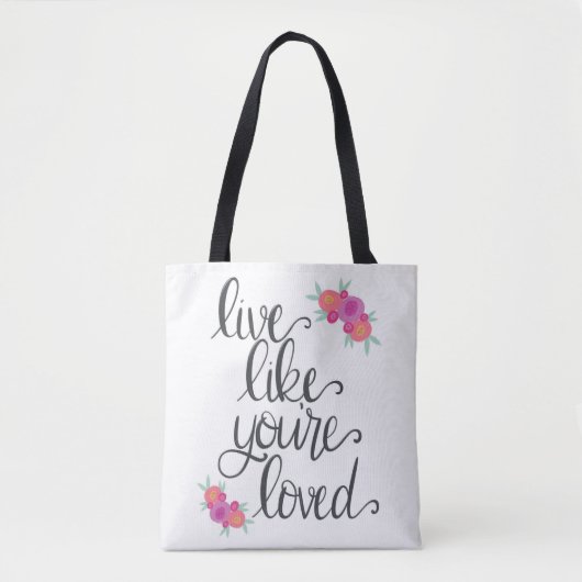 Leef alsof je van Canvas tas houdt (Voorkant)