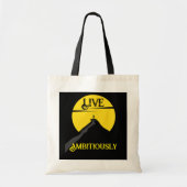 Leef Ambitieus Canvas tas (Voorkant)