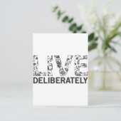 Leef bewust briefkaart (Staand voorkant)