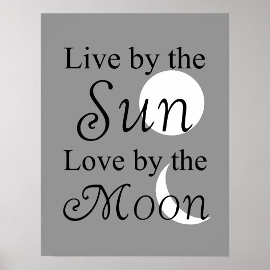 Leef bij de zon, Liefde bij de maandruk Poster (Voorkant)