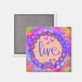 Leef  Bloemenhart Moderne Inspirivity Magneet (Voorkant / Achterkant)