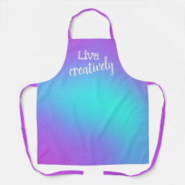 Leef Creatief Paars en Blauwgroen Schort van de Gr