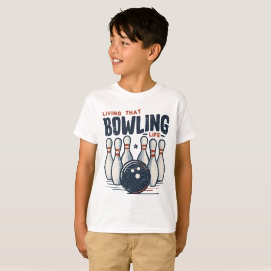 Leef dat bowlingleven t-shirt (Voorkant volledig)