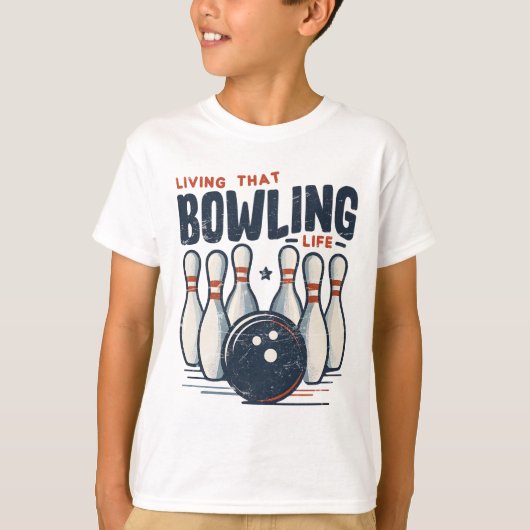 Leef dat bowlingleven t-shirt (Voorkant)