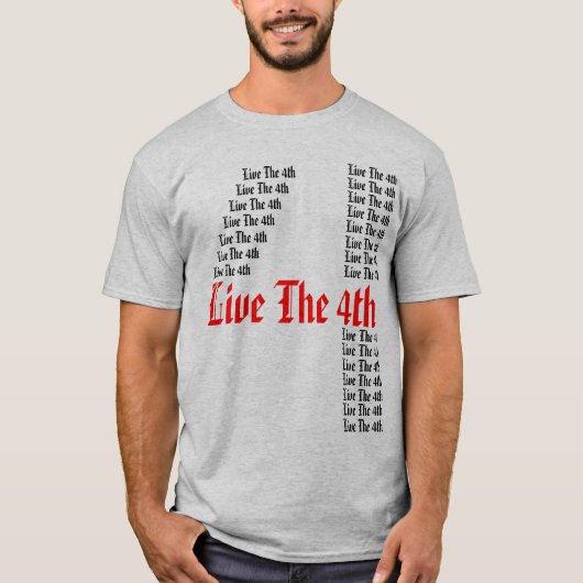 Leef de 4de - T-shirt - Gepersonaliseerd (Voorkant)