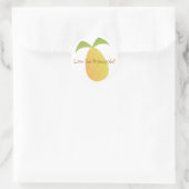 Leef de ananas ronde sticker (Tas)