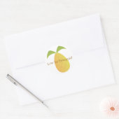 Leef de ananas ronde sticker (Envelop)