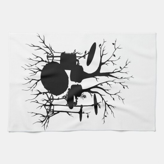 Leef de Beat tot de Tempo van Creation ~ drum Theedoek (Horizontaal)