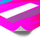 Leef de droom logo woorden roze en gemengde patron poster (Hoek)