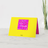 Leef de droomtekst alles roze en citroen kaart (Achterkant)