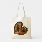 Leef de eenvoudige leven hart Natuur Tote Bag (Achterkant)