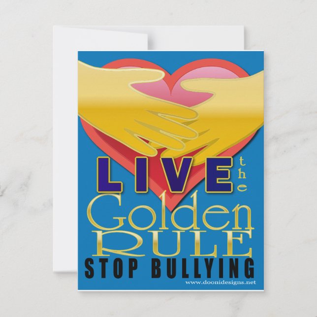 leef de gouden regel stop pesten (Voorkant)