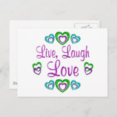 Leef de Liefde van de Lach Briefkaart (Voorkant / Achterkant)