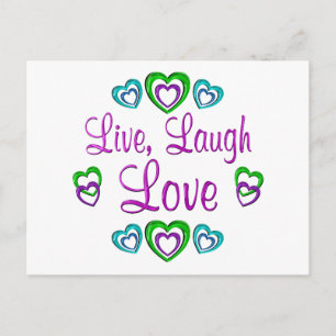 Leef de Liefde van de Lach Briefkaart