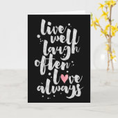 Leef de Liefde van de Lach - Inspirerend Wenskaart Kaart (Gele Bloem)