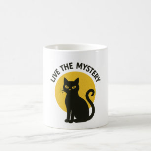 Leef de Mysterie Zwarte Kat Maan Koffiemok