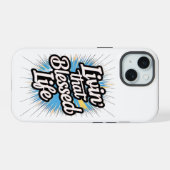 Leef die gezegende leven iPhone case iPhone 15 Case (Achterkant horizontaal)