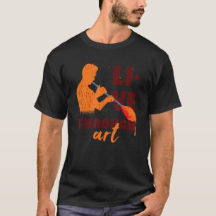 Leef door artistiek glas blazen meme Quote 1 T-shirt