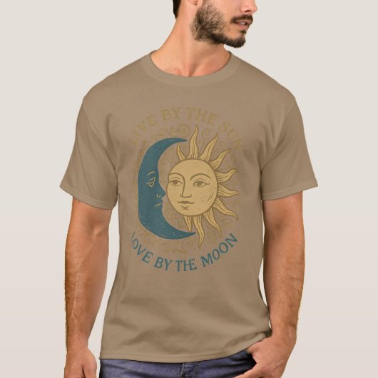 Leef door de zon, liefde door de maan t-shirt (Voorkant)