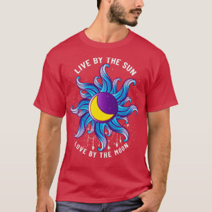 Leef door de zonliefde door de moonasstrologie t-shirt