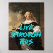 Leef door deze Renaissance Schilderij Quote Wall Poster (Voorkant)