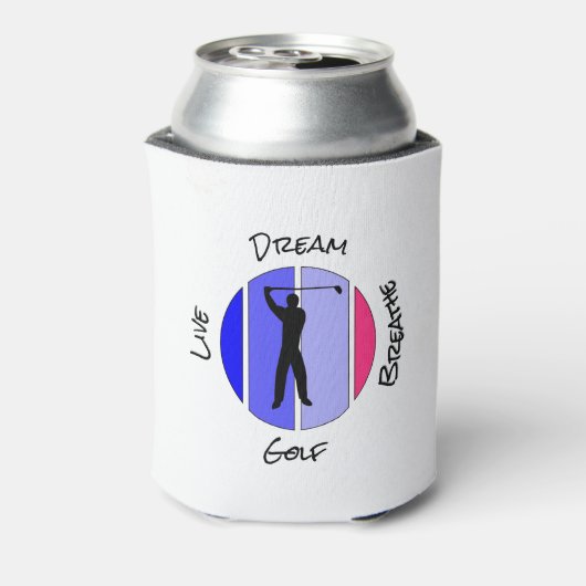 Leef, droom, adem golf blikjeskoeler (Blikje Achterkant)