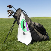 Leef, droom, adem golf golfhanddoek (Groen)