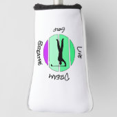 Leef, droom, adem golf golfheadcover (Draai 90)