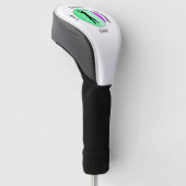 Leef, droom, adem golf golfheadcover (Schuin)