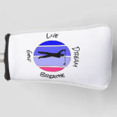Leef, droom, adem golf golfheadcover (Voorkant)