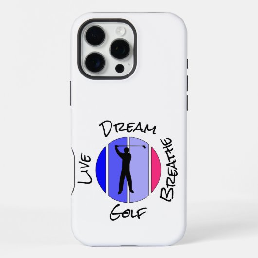 Leef, droom, adem golf iPhone hoesje (Achterkant)