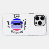 Leef, droom, adem golf iPhone hoesje (Achterkant horizontaal)