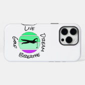 Leef, droom, adem golf iPhone hoesje (Achterkant horizontaal)
