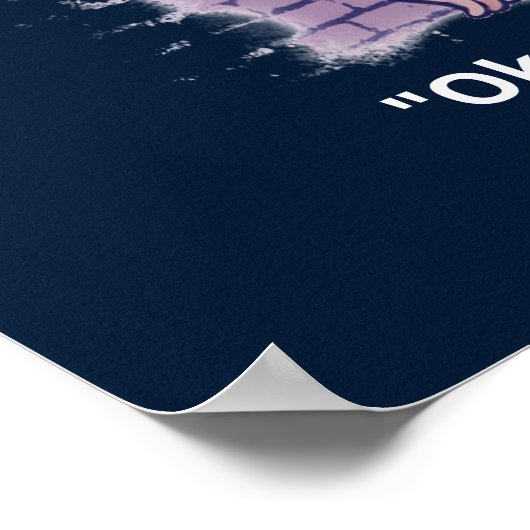 Leef een beetje donkerblauw poster (Hoek)