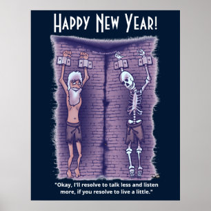 Leef een beetje donkerblauw poster