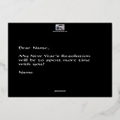 Leef een beetje nieuwe jaren kalender Folie Kaart (Achterkant)