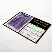 Leef een beetje nieuwe jaren kalender Folie Kaart (Gedraaid)