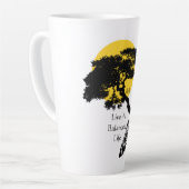 Leef een evenwichtige Levensbonsai-boom Latte Mok (Linkerhoek)