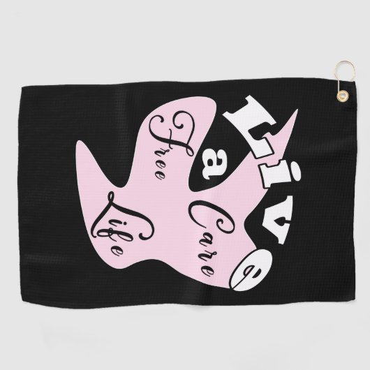 Leef een gratis golfhanddoek (Horizontaal)