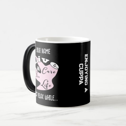 Leef een gratis koffie-mok magische mok (Voorkant links)