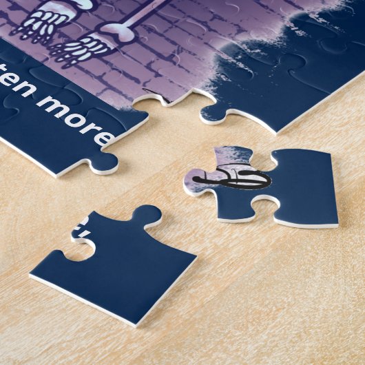 Leef een kleine, donkerblauwe puzzle legpuzzel (Zijkant)