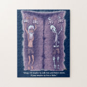 Leef een kleine, donkerblauwe puzzle legpuzzel (Verticaal)