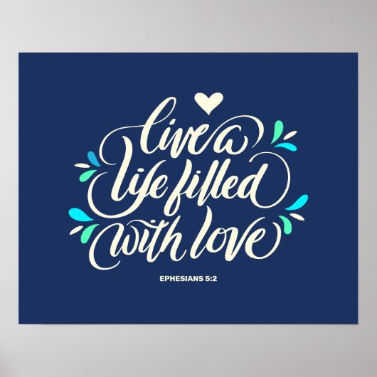 Leef een leven vol liefde poster (Voorkant)