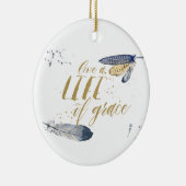 Leef een leven vol met Grace Kerstversiering Keramisch Ornament (Rechts)