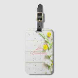 Leef een mooi leven. bagagelabel