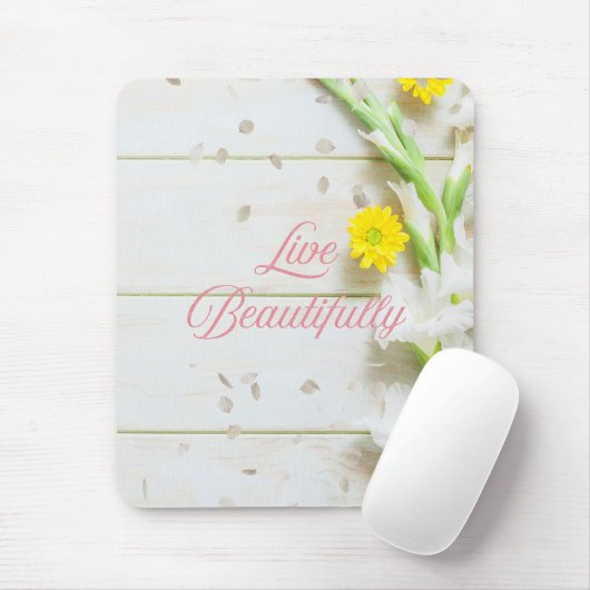 Leef een mooi leven. muismat (Met muis)