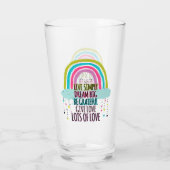 Leef Eenvoudig, Droom Groot, Wees Dankbaar, Geef L Glas (Achterkant)